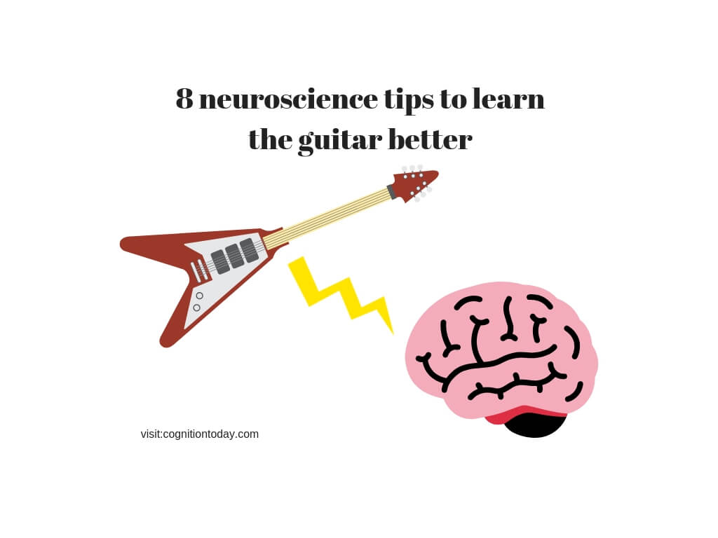 Improve guitar playing skills using insights from psychology, neuroscience, and cognitive science